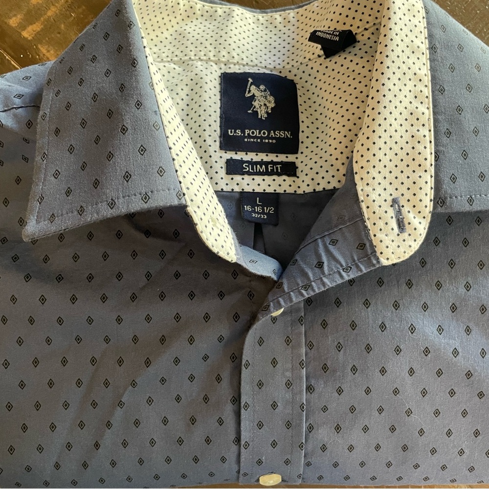 U.S. Polo Assn. Blue Patterned Men's Shirt